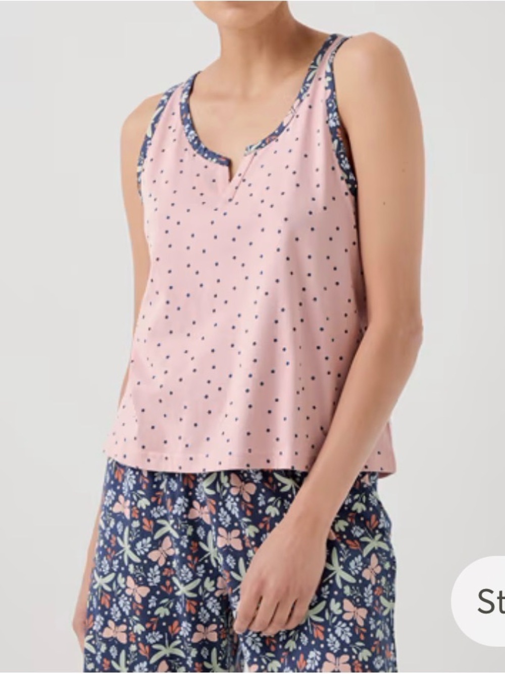 NWOT- Pact Organic Women’s Staycation Pink Dot Sleep-Medium
